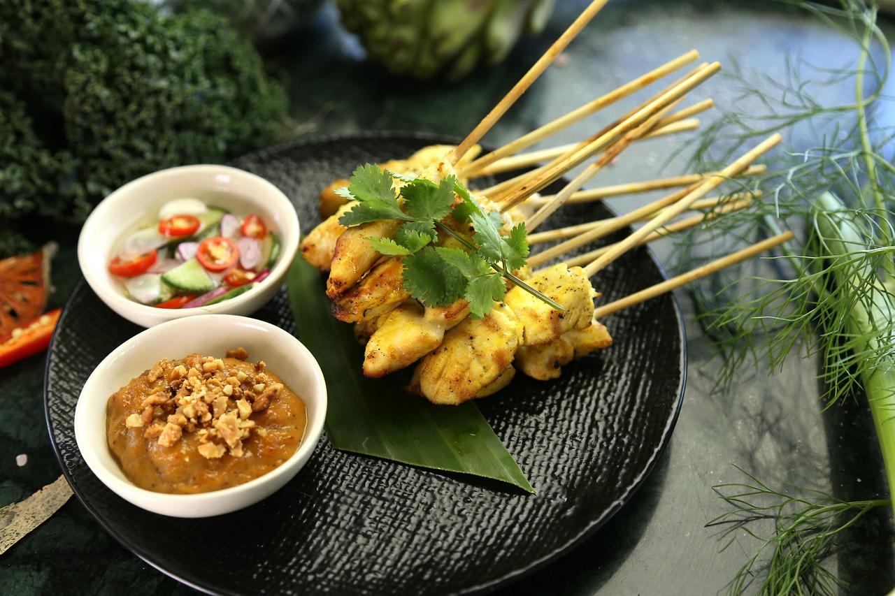 satay chicken, peanut sauce, thai food-3604856.jpg